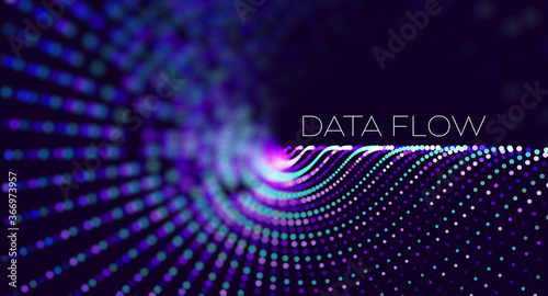 Big data. Security technology digital wave background concept. Bigdata abstract vector background. Binary code structure. Wave flow. Data radar stream.