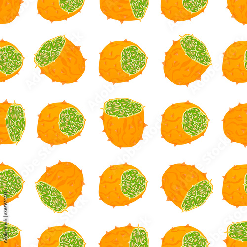 Illustration on theme big colored seamless kiwano