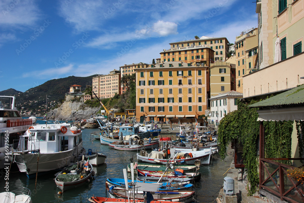 Camogli, a wonderful village in Liguria, Italy. Cinque Terre.
