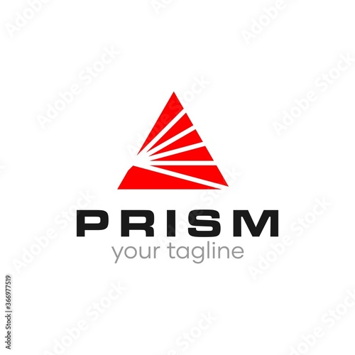 Red Prism Triangle A Logo Design photo