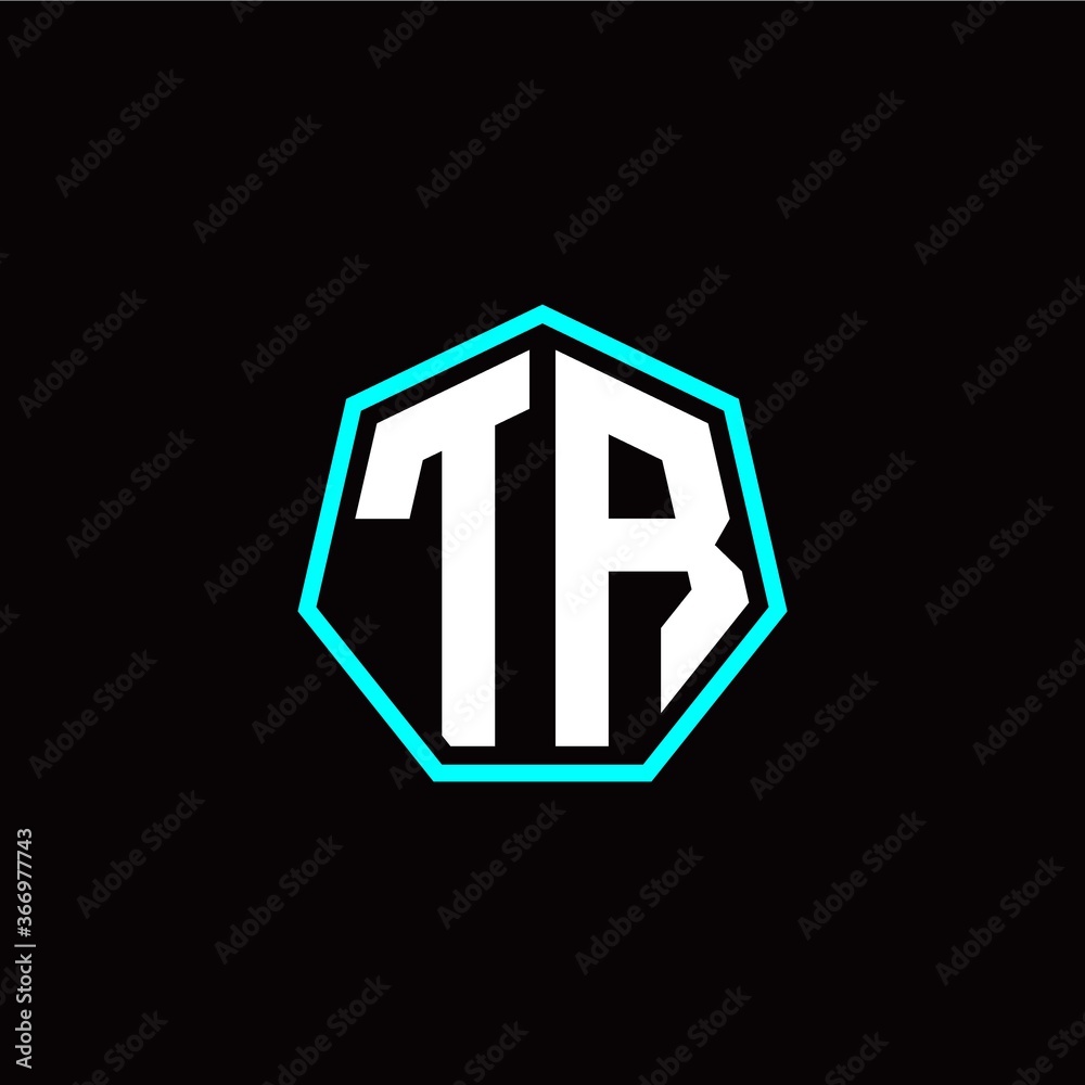 T R initials modern polygon logo template T R initials modern polygon logo template