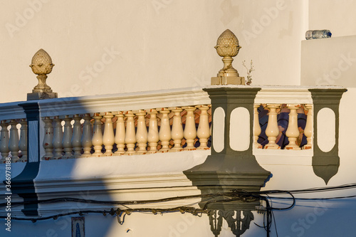 decorative elements of an old house In the town of Tavira. Portugal.