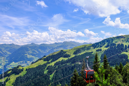 Wanderung Streif Kitzbühel Rennstrecke Sommer Gebirge Kitzbuehel, Gondel, Himmel, Blau, Herrlich, Wandern, 