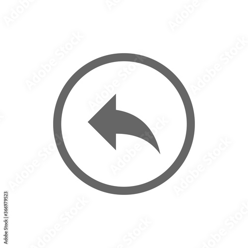 back arrow icon in the circle button