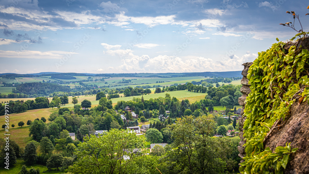 Φωτογραφία hills clouds landscape saxony
