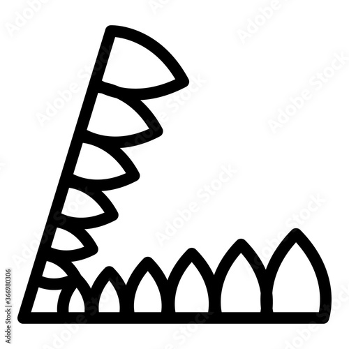 Steel animal trap icon. Outline steel animal trap vector icon for web design isolated on white background