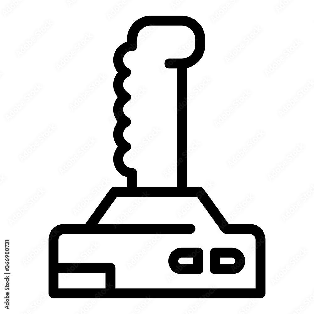 Airplane joystick icon. Outline airplane joystick vector icon for web design isolated on white background Airplane joystick icon. Outline airplane joystick vector icon for web design isolated on white background