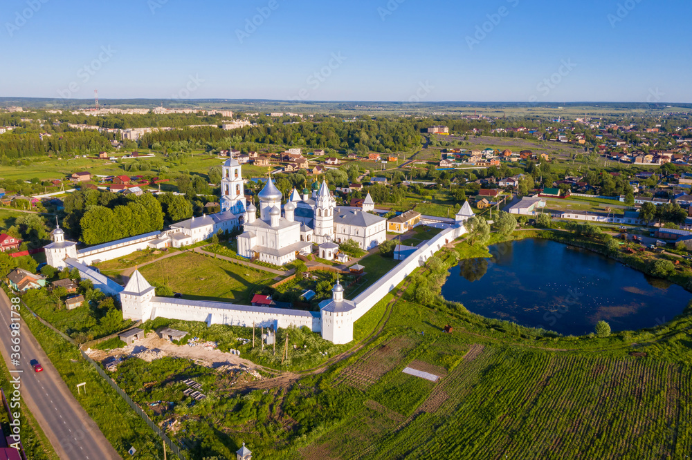 Nikitsky Monastery, Yaroslavl Region, Pereslavsky District, Nikitskaya Sloboda on a summer day.