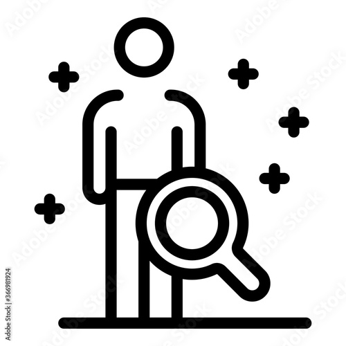 Sport doctor icon. Outline sport doctor vector icon for web design isolated on white background