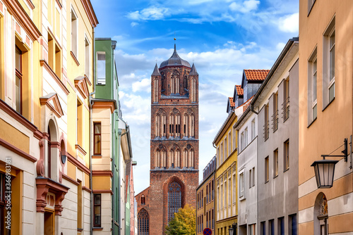 View to the St. Nicholas Church in the old town of Stralsund, Germany photo