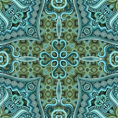 Vector abstract ethnic hand drawn seamless pattern