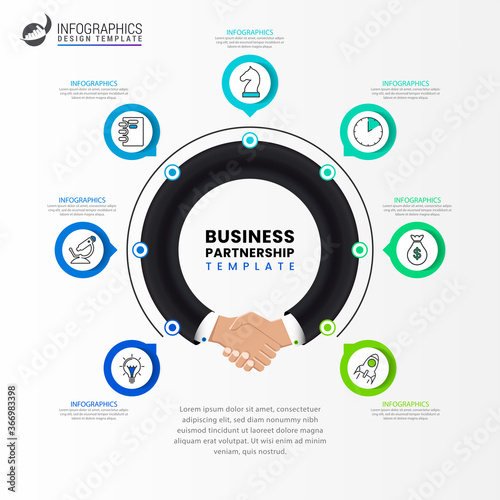 Infographic design template. Creative concept with 7 steps