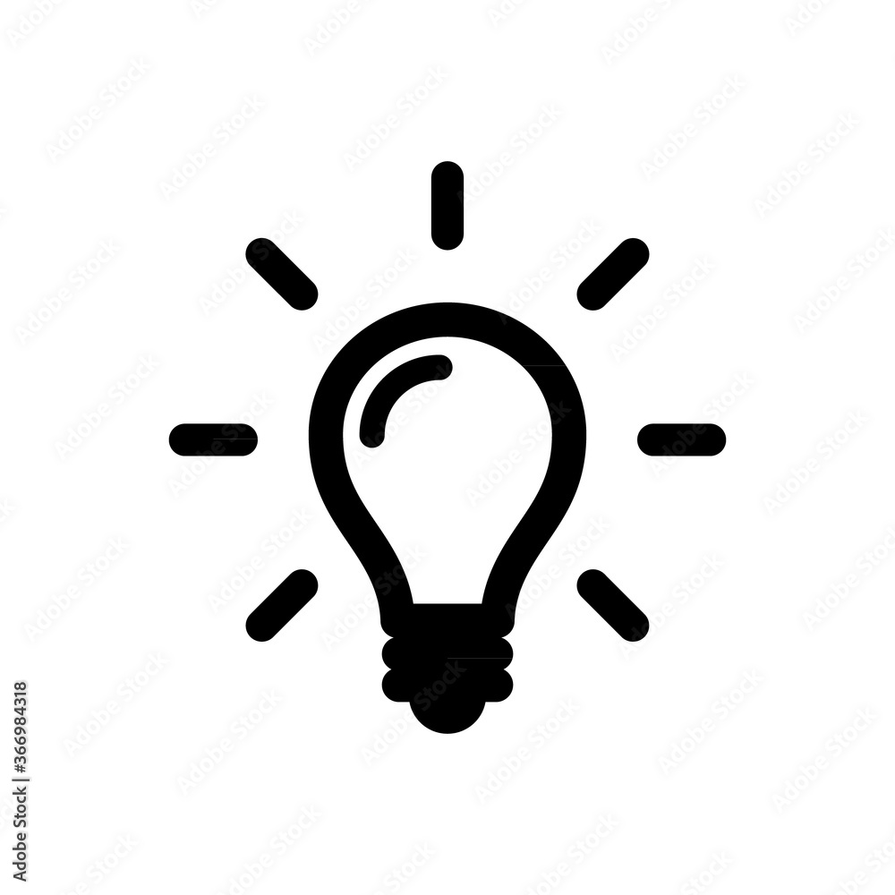Light Bulb icon isolated on white background Light Bulb icon isolated on white background