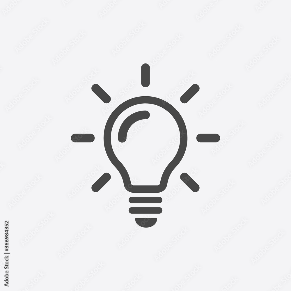 Light Bulb line icon vector for graphic design Light Bulb line icon vector for graphic design