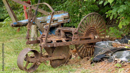 An Old Rusty Tool Used for Farming 