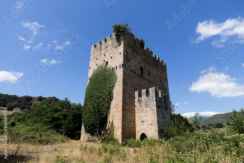 Ruins of Medieval tower of Velasco in Espinosa de los monteros, photo