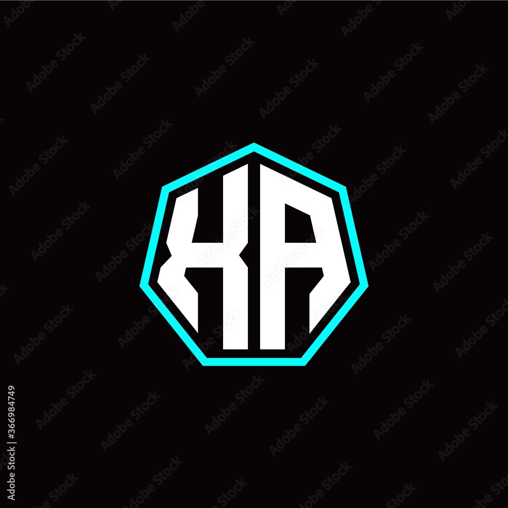 X A initials modern polygon logo template X A initials modern polygon logo template