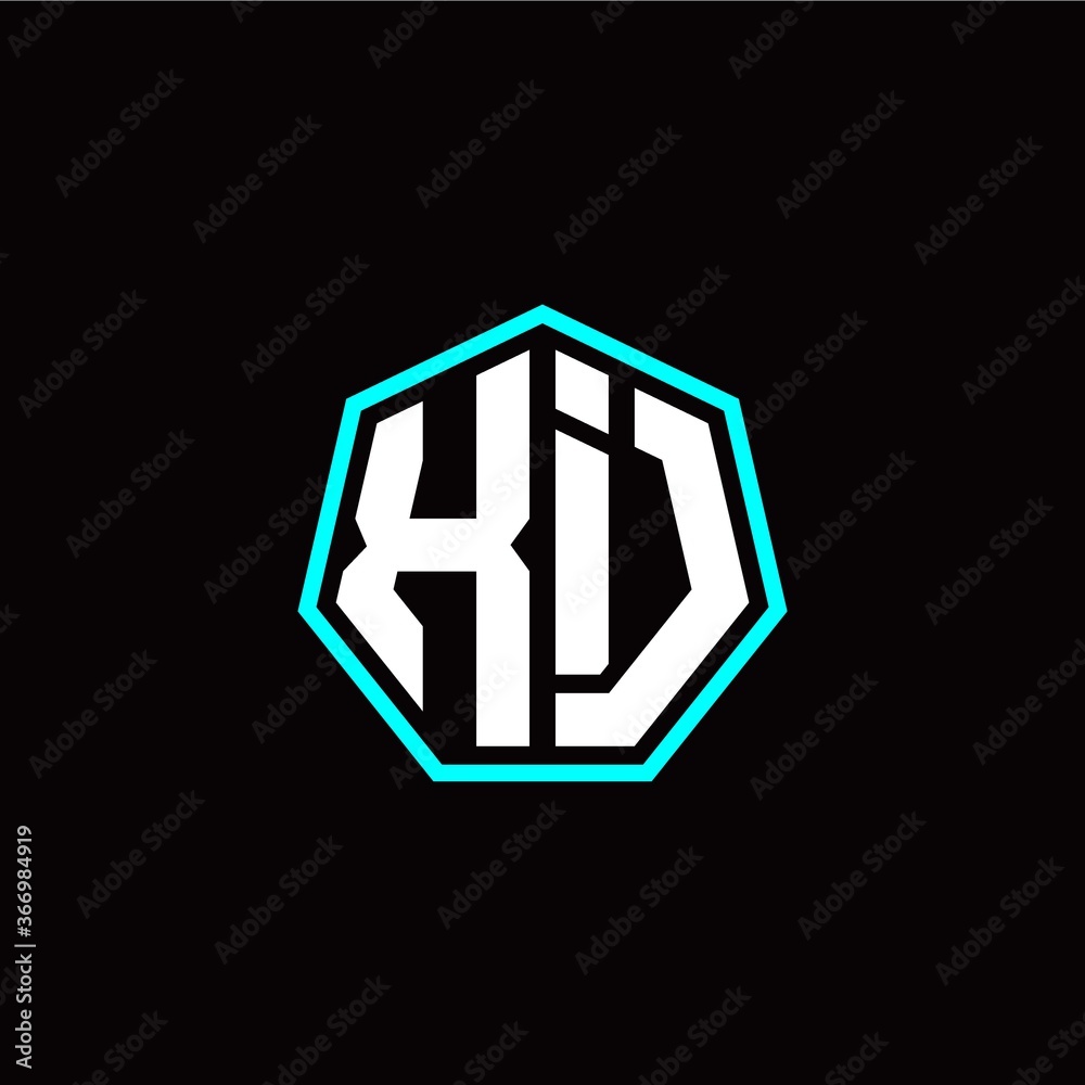 X I initials modern polygon logo template X I initials modern polygon logo template