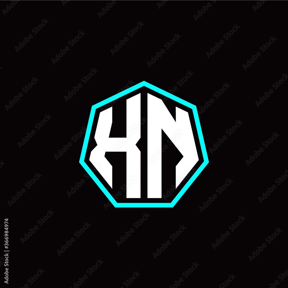 X N initials modern polygon logo template X N initials modern polygon logo template