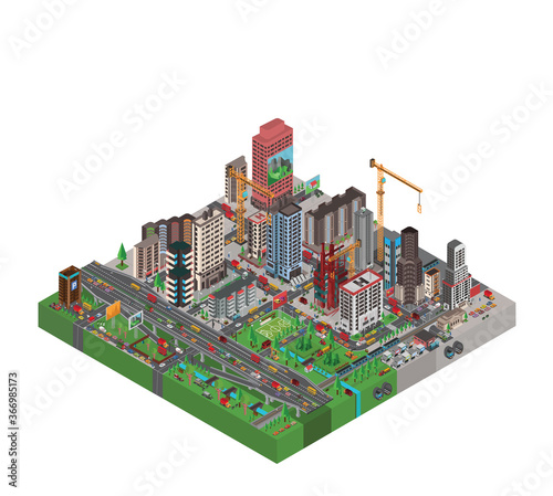 isometric city vector