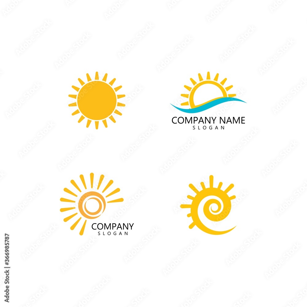 Fototapeta premium logo ilustracyjne słońca