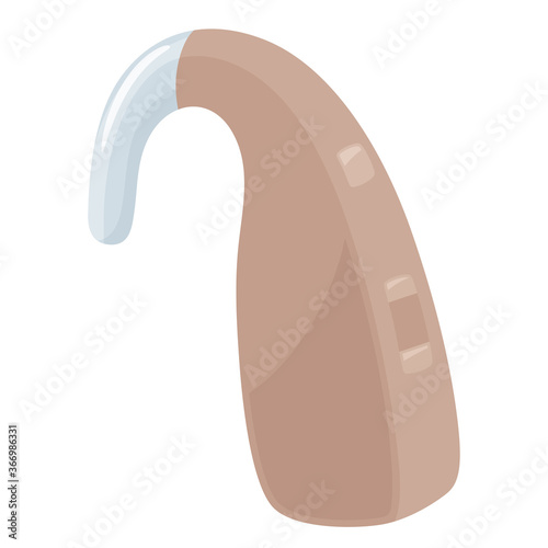 耳かけ型補聴器のイラスト
