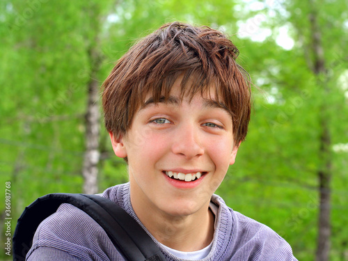 Картината върху платно cheerful teenager