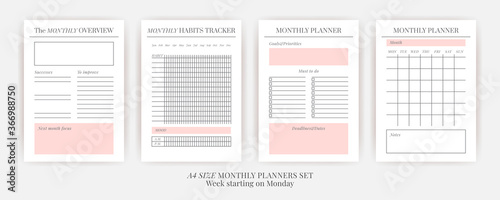 Planner sheet vector. Printable vertical notebook page