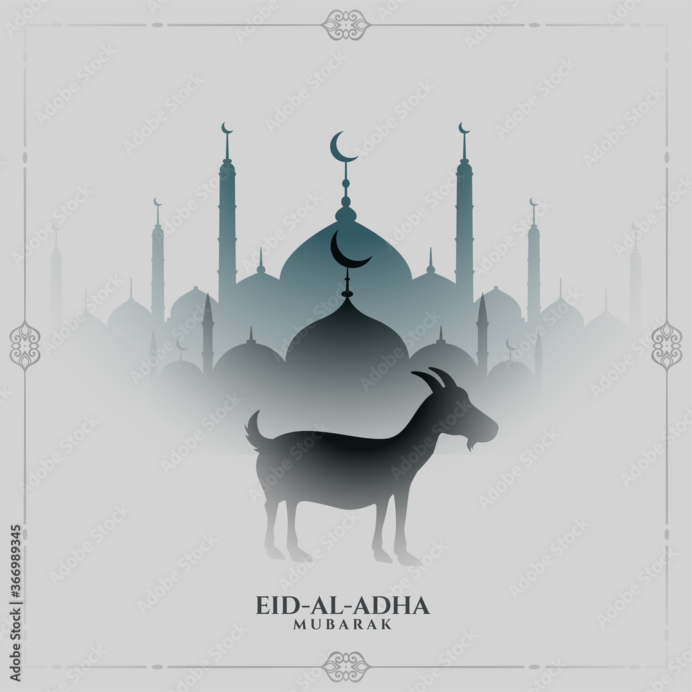 eid al adha traditional festival card design background - obrazy, fototapety, plakaty 