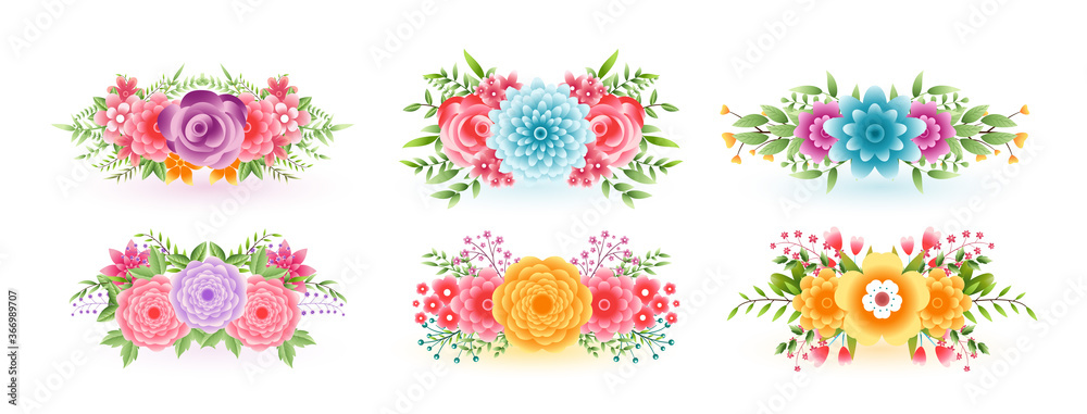awesome floral flowers set for decoration purpose