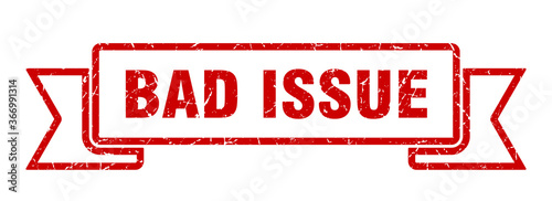 bad issue grunge vintage retro band. bad issue ribbon