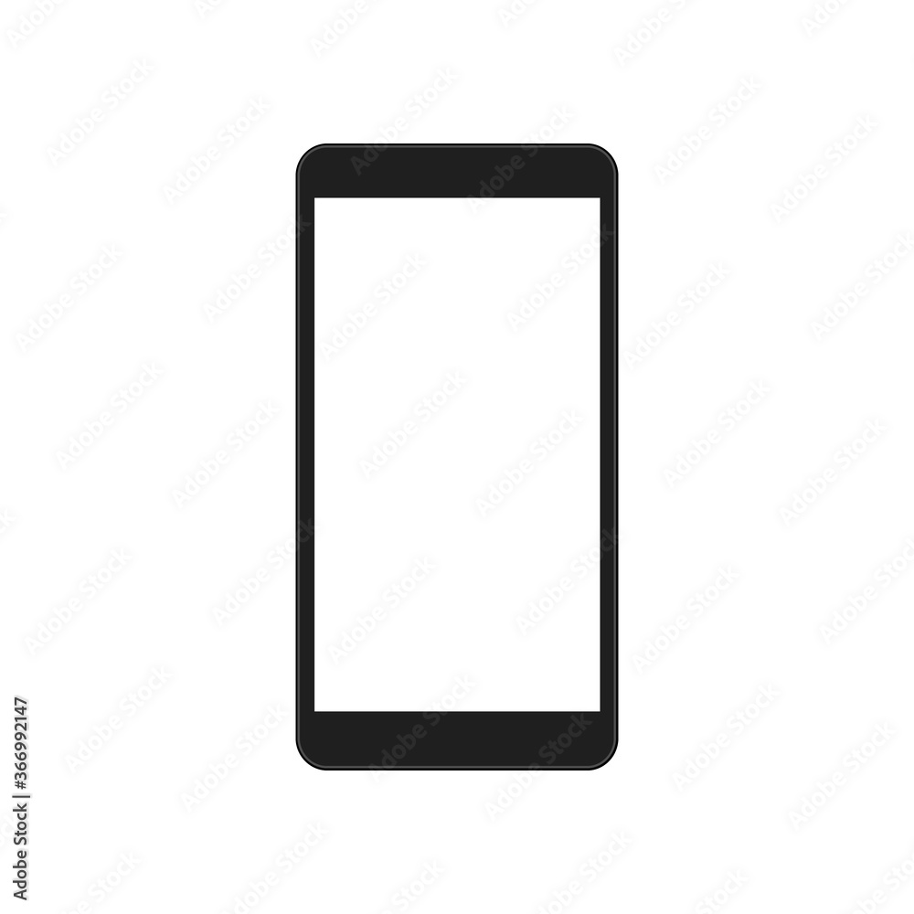 Mobile phone vector icon isolated. Smartphone shape with with empty screen. Mobile phone vector icon isolated. Smartphone shape with with empty screen.