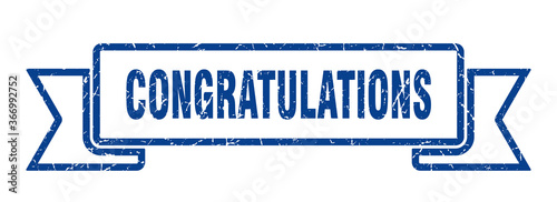 congratulations grunge vintage retro band. congratulations ribbon