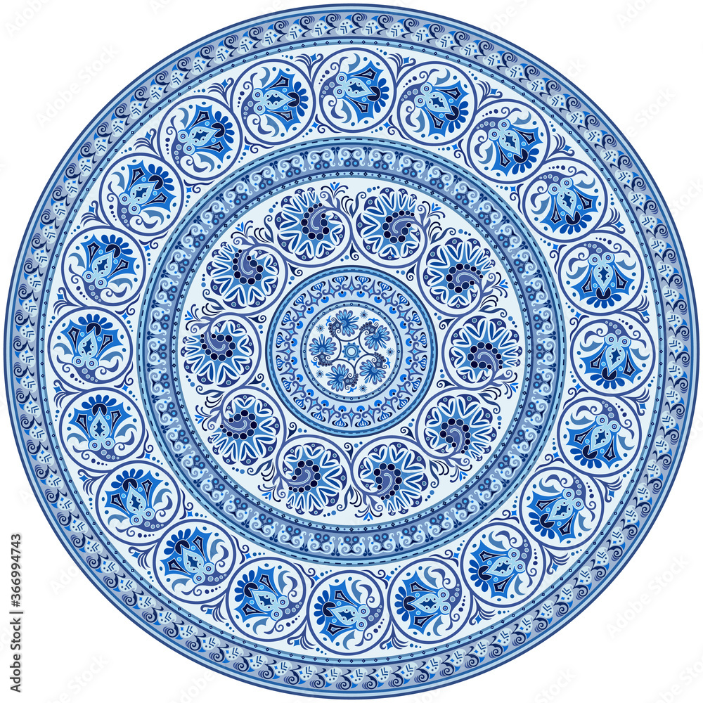 Vector ethnic round ornamental illustration. Vector ethnic round ornamental illustration.