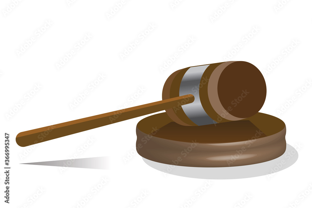judge gavel isolated on white background, vector illustration judge gavel isolated on white background, vector illustration