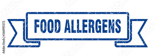 food allergens grunge vintage retro band. food allergens ribbon