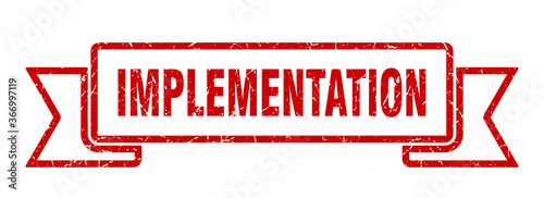 implementation grunge vintage retro band. implementation ribbon