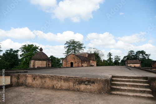 Ahom architecture Talatal Ghar during a sunny day which is 300 years old photo