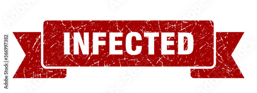 infected grunge vintage retro band. infected ribbon