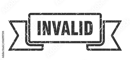 invalid grunge vintage retro band. invalid ribbon
