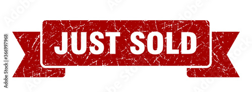 just sold grunge vintage retro band. just sold ribbon