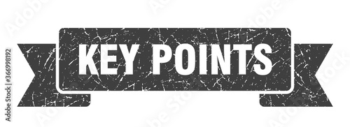 key points grunge vintage retro band. key points ribbon