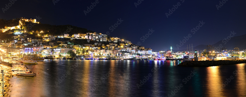 night view of the city lanya