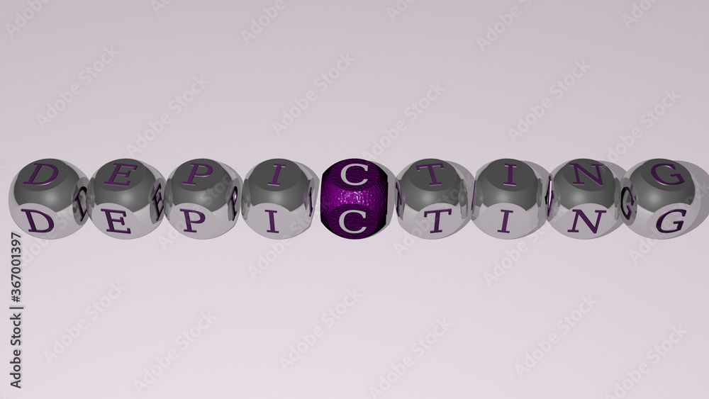 combination of depicting built by cubic letters from the top perspective, excellent for the concept presentation. illustration and background