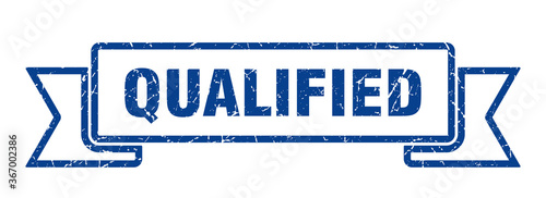 qualified grunge vintage retro band. qualified ribbon