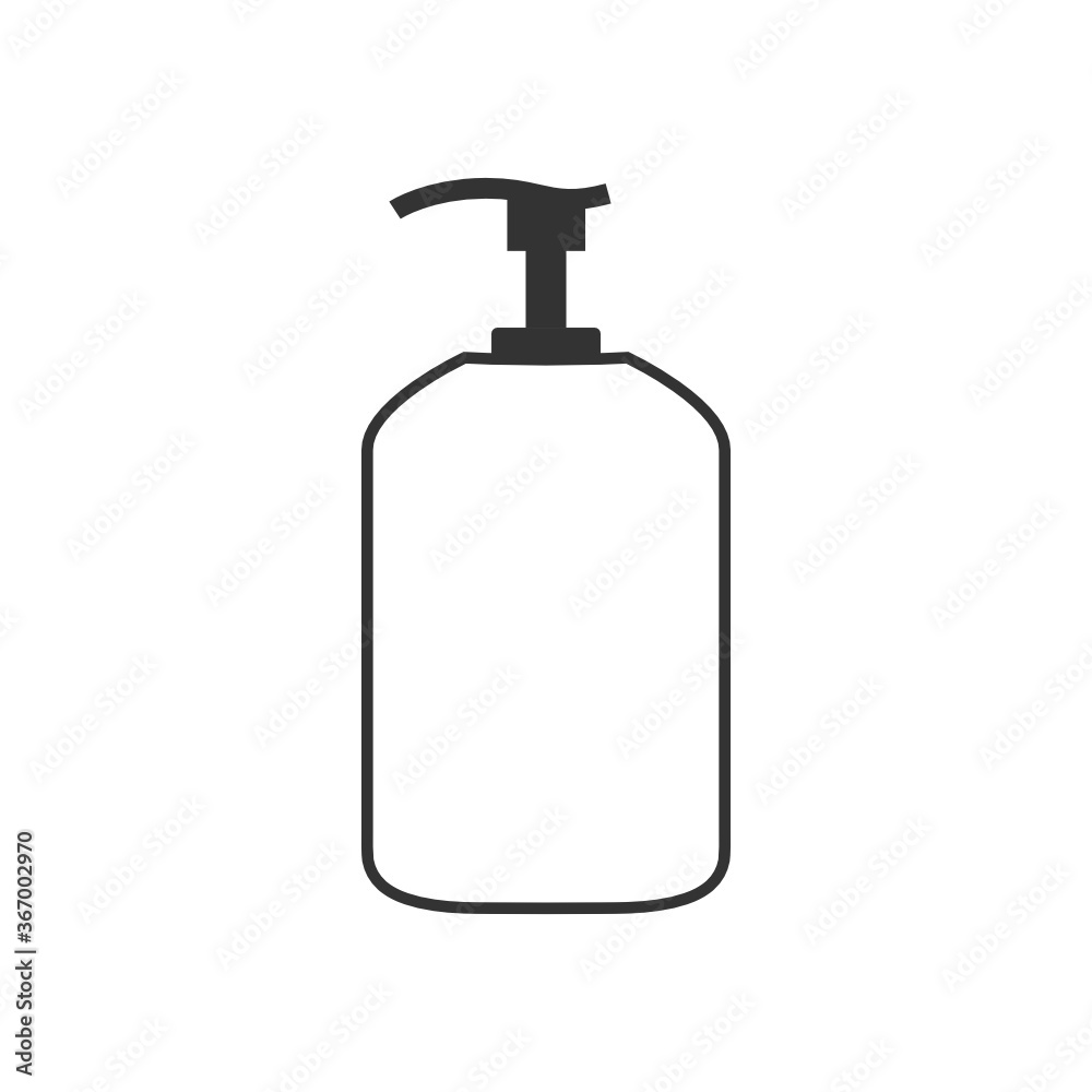 Pump Bottle, Empty Bottle Container Flat Icon Vector Illustration Background Pump Bottle, Empty Bottle Container Flat Icon Vector Illustration Background
