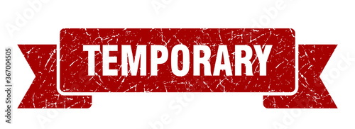 temporary grunge vintage retro band. temporary ribbon