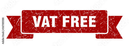 vat free grunge vintage retro band. vat free ribbon