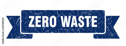 zero waste grunge vintage retro band. zero waste ribbon