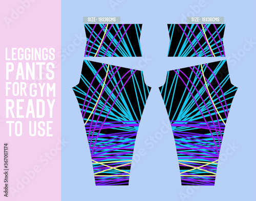 fitness leggings pants vector with mold and ready to use 